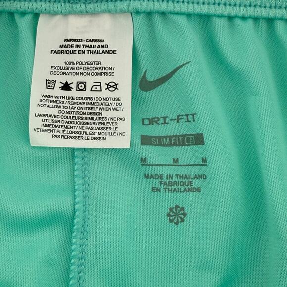 Nike Dri-Fit Slim Fit Shorts Mens Medium Teal Blue Black Athletic Training Gym - Picture 3 of 4